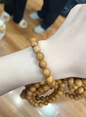 新款百年老桃木手串盘玩男女款手链木质护身平安深山原木老料