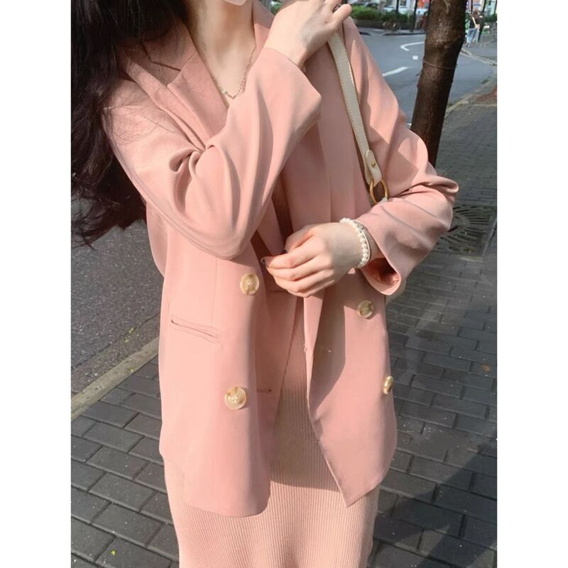 韩版宽松复古时尚休闲西装外套