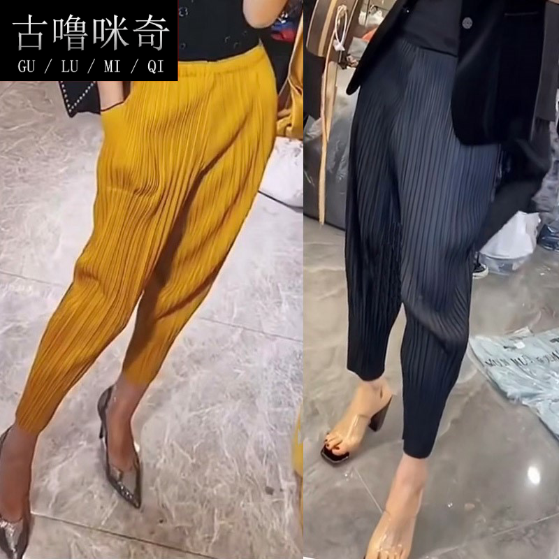 三宅褶皱裤宽松裤子女夏季新款休闲裤薄款显瘦坠垂网红奶奶裤一生|ruв категории Женская одежда, брюки, брюки - от Buy2taobao.com для оказания профессиональной услуги покупки агента Taobao