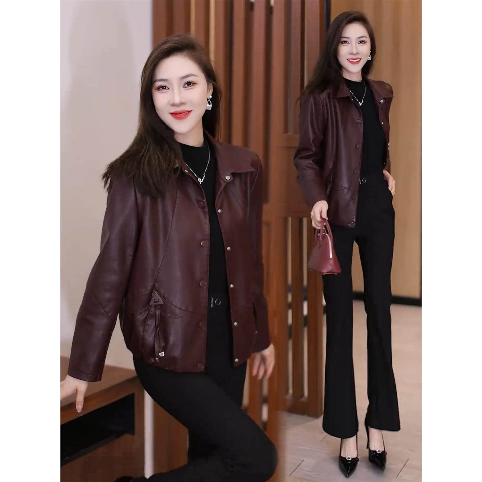 时尚皮衣外套女2025秋季新款时髦洋气宽松显瘦短款PU皮夹克上衣潮,个性定制/设计服务/DIY,棉服工装,淘宝优惠券,粉丝福利购,淘宝优惠卷