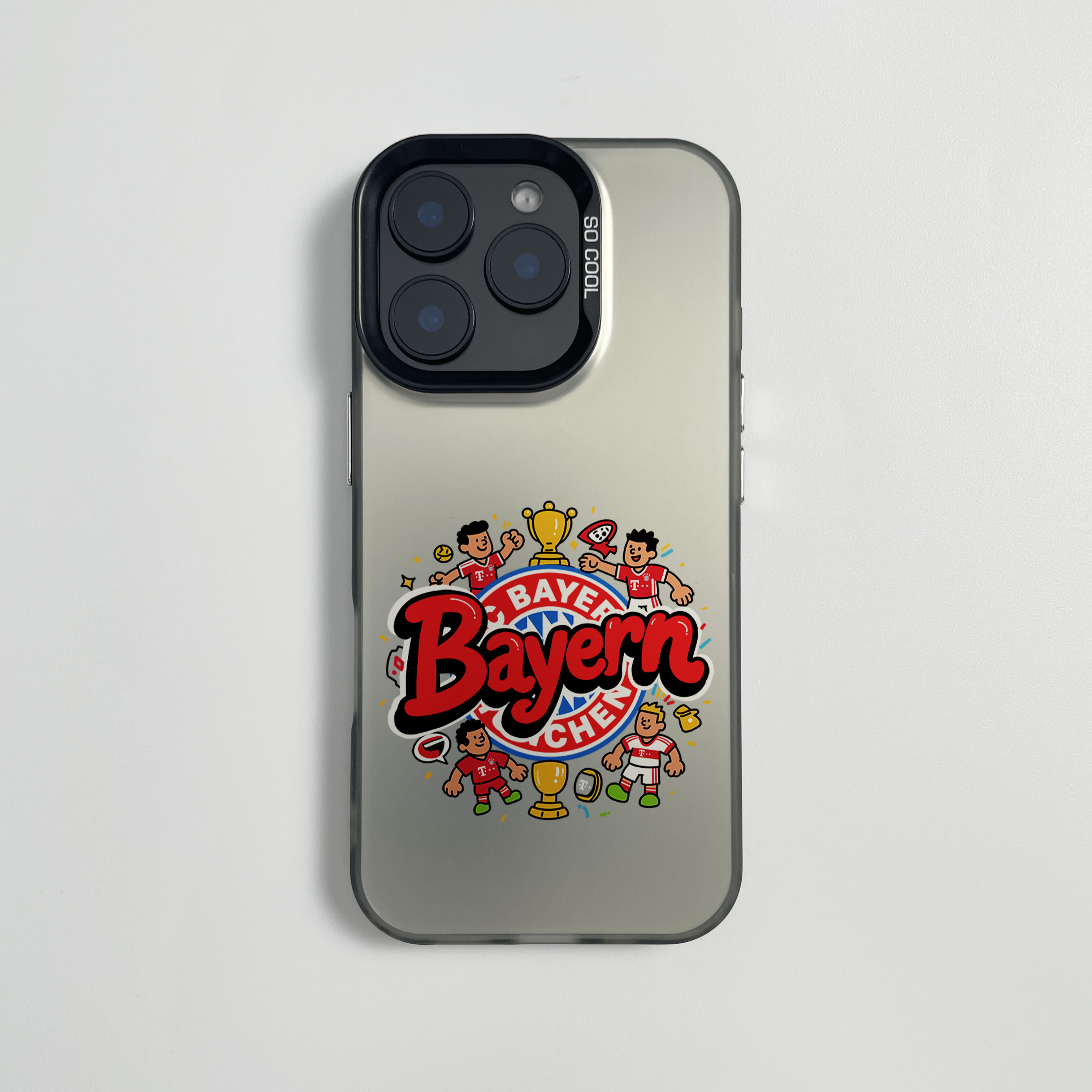 拜仁涂鸦队徽手机壳适用苹果15ProMax学生16高级15Plus耐磨iPhone17Air防摔14动漫13Plus/12mini磁吸