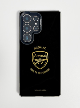 黑金队徽适用于三星s24ultra阿森纳手机壳s23fe磁吸s25+足球s22新款一加11全包12防摔13AC3小众5保护套