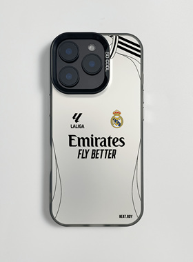皇马球衣Emirates适用于苹果17AIR手机壳iphone16promax磁吸15足球14硅胶13高级感12pro套11新款xsmax8/7PLUS