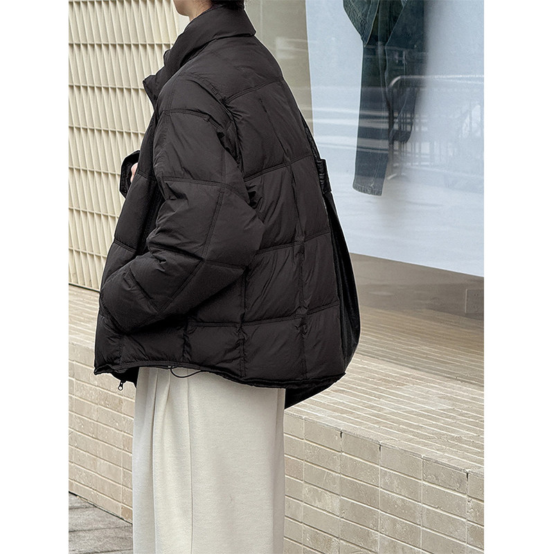 韩系立领泡芙羽绒服女款2025新款