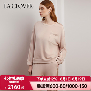 La Clover兰卡文秋冬季温暖印象系列红色本命年睡衣女套装LC46YN1