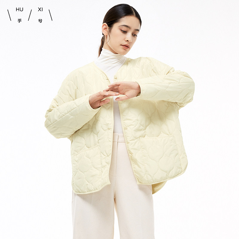 爱慕集团乎兮秋冬季保暖圆领短款防风棉衣上衣女士棉服外套夹克