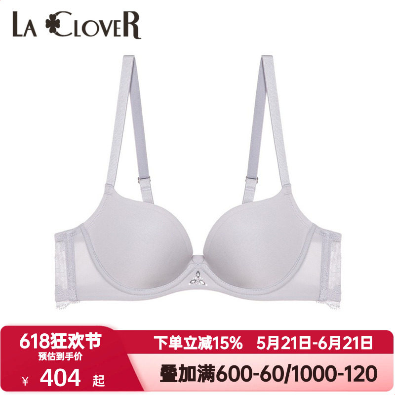 LACLOVER兰卡文梦拾光影内衣女士光面水钻烫贴3/4模杯文胸LC11UL2