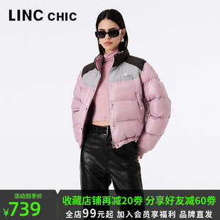 超轻箱型鸭绒外套Y23801061 LINCCHIC金羽杰羽绒服女短款 2023秋款