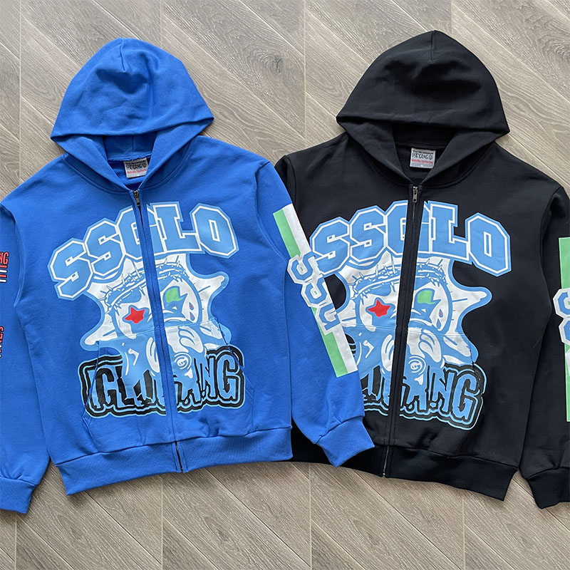 Glo Gang Boyz Worldwide hoodie 饮料卡通男女拉链卫衣