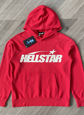 Hellstar Studios Uniform Red Hoodie 红色洗水连帽卫衣