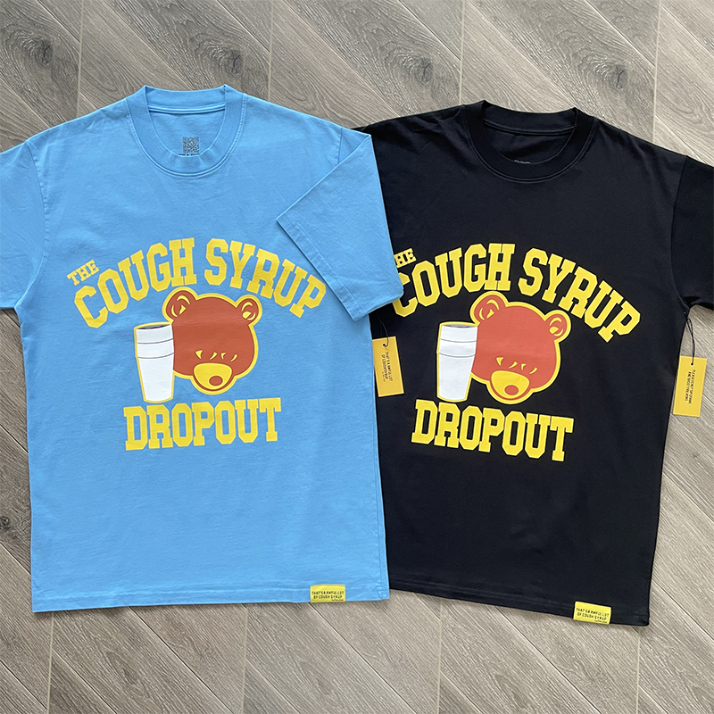 That's A Awful Lot of Cough Syrup 潮流熊印花短袖T恤