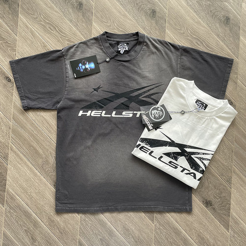 HELLSTAR STUDIOS INS同款大logo 纯棉洗水 短袖 T恤