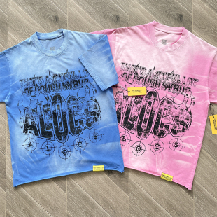 Awful Lot That Syrup火焰印花洗水做旧短袖 Cough T恤