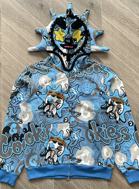 Glo Gang Eroded Glo Thermal Hoodie 饮料卡通休闲洗水连帽卫衣