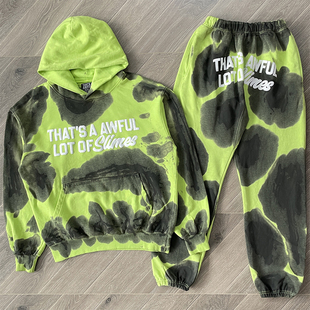 That's A Awful Lot of Cough Syrup 印花休闲连帽卫衣长裤套装