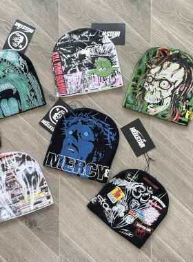 Hellstar Studios Sample Beanie Hat 印花休闲高街毛线冷帽子