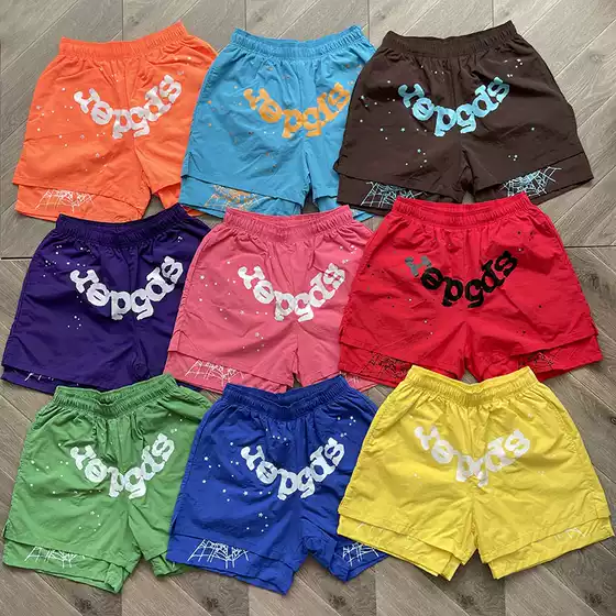 Young Thug Celebrity-Inspired Sp5Der 555555 Five-Star Print Unisex Sports Casual Shorts