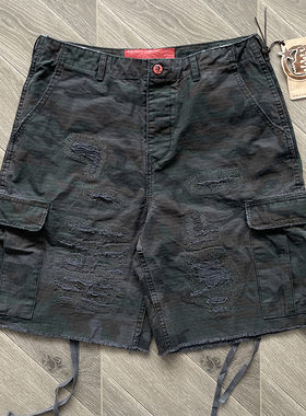 Hellstar Studios Capsule 11Camo Cargo Shorts刺绣工装短裤