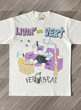 Vertabrae Push tee欧美风休闲印花纯棉短袖T恤