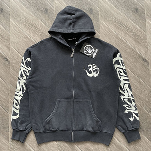 Hellstar Studios美式街头男女洗水做旧连帽卫衣