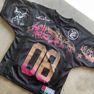 TEE HELLSTAR JERSEY 球衣T恤 STUDIOS 网眼拼接短袖