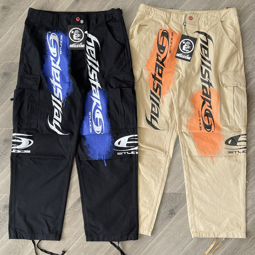 Hellstar Studios Embroidered trousers 刺绣多口袋工装休闲长裤