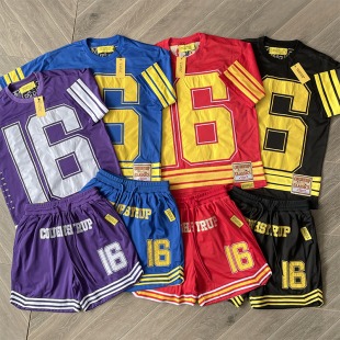 短袖 Awful Cough Syrup Lot 套装 That 字母刺绣休闲短裤