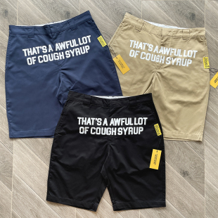 Awful Lot 字母印花休闲短裤 Syrup Cough That