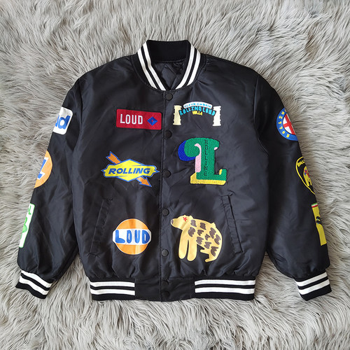 STR8 GAS CALI COACHES JACKET 印花刺绣运动棉衣夹克