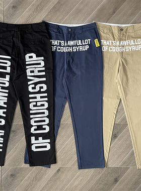 That's A Awful Lot of Cough Syrup字母印花休闲长裤