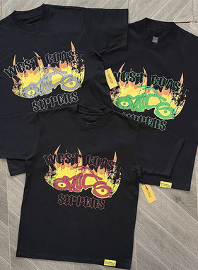 That's A Awful Lot of Cough Syrup摩托印花黑色潮流短袖T恤