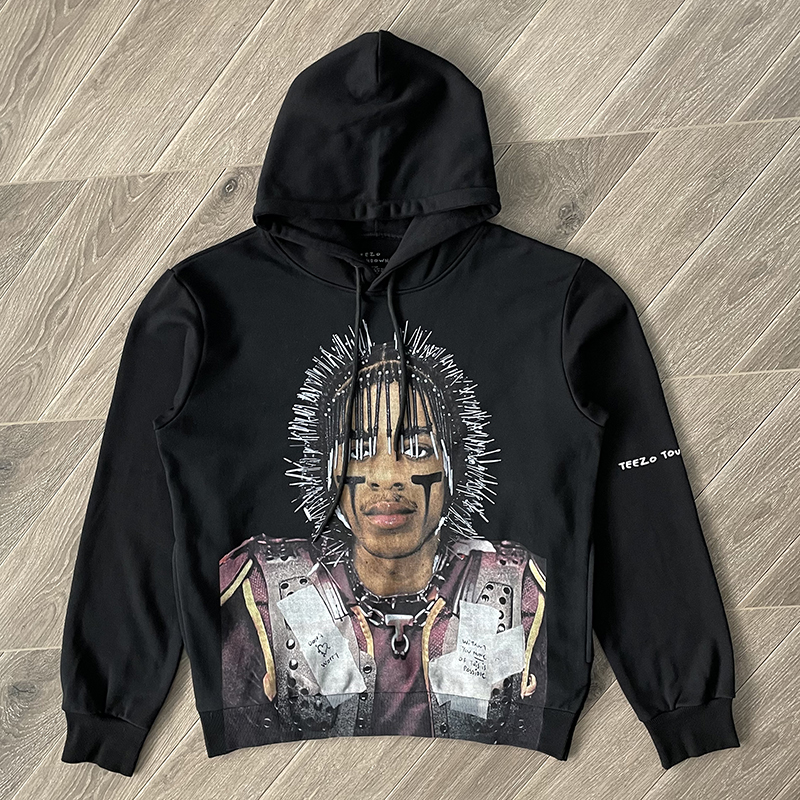 Travis Scott Teezo Touchdown Utopia Tour Hoodie长钉头像卫衣