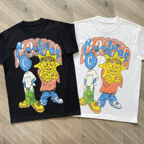 Glo Gang Boyz Worldwide Tee 卡通太阳印花短袖T恤