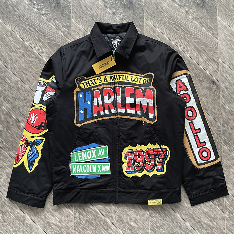 That's A Awful Lot of Cough Syrup 潮流美式印花翻领夹克外套