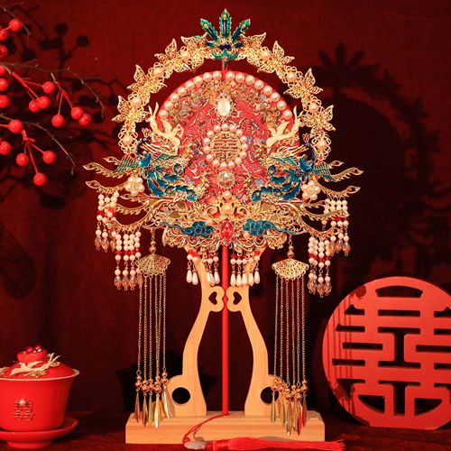 团扇新娘结婚diy材料包成品古风