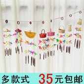 贝壳创意小花篮风铃天然海螺挂件夜市摆地摊工艺品礼品地中海风格