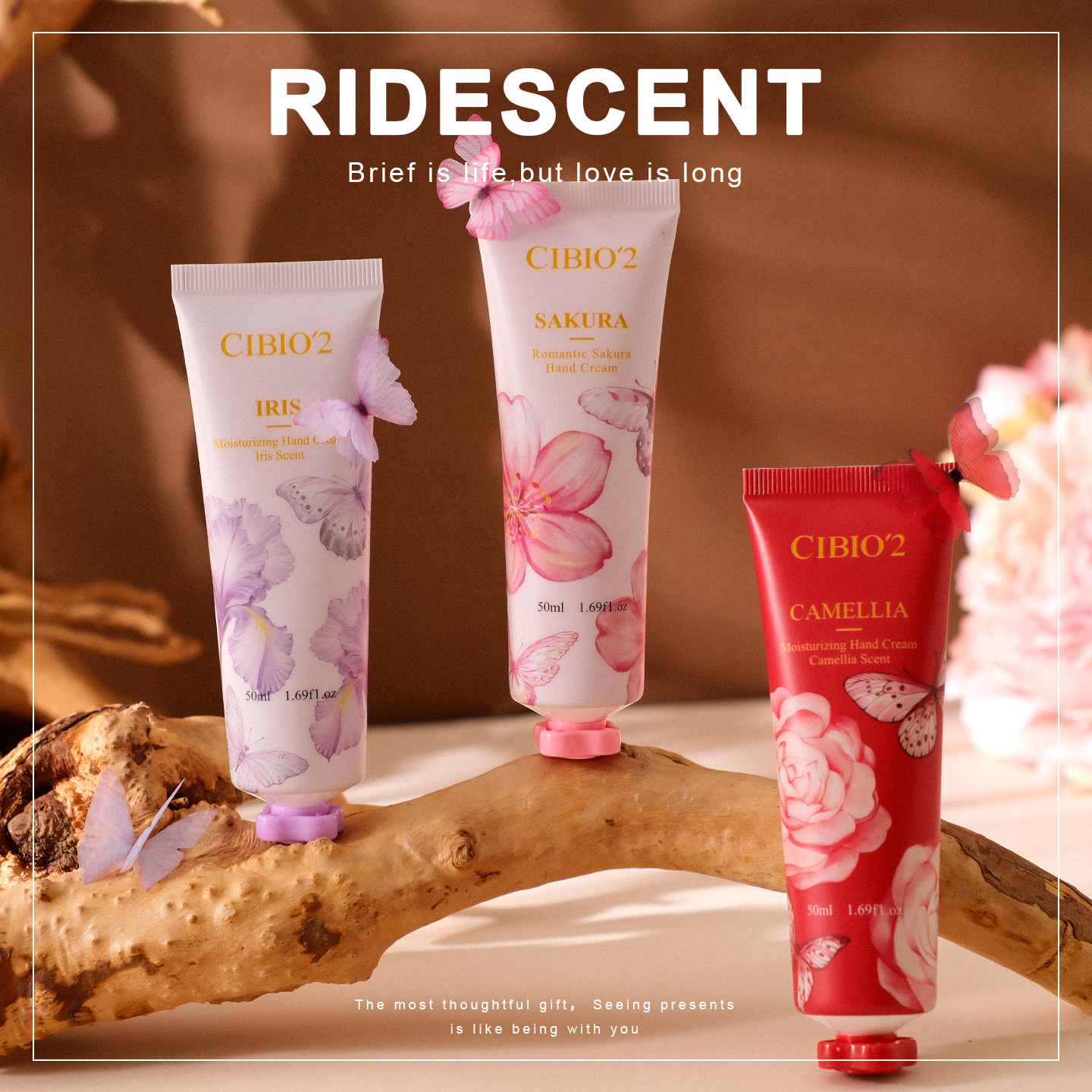 泰国cibio2蝴蝶护手霜希蓓欧伴手礼伴娘女滋润补水保湿不油腻女士