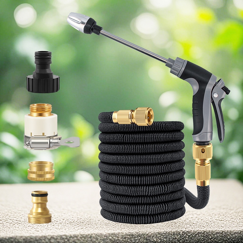 源头工厂长杆枪高压水枪家用洗车工具金属加长杆包胶手柄洗车水枪