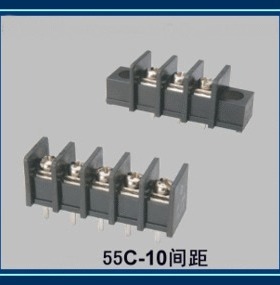 KF55C黑色中间脚10MM间距栅栏栅式接线端子可做加耳朵