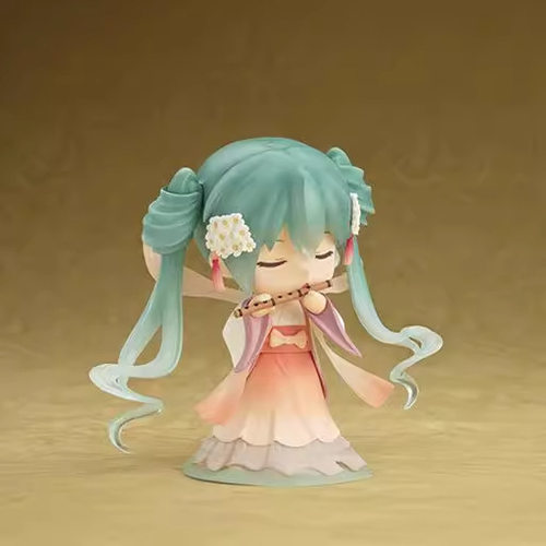 狼族动漫 初音 MIKU 539#中秋初音 Q版粘土 可动换脸摆件盒装手办