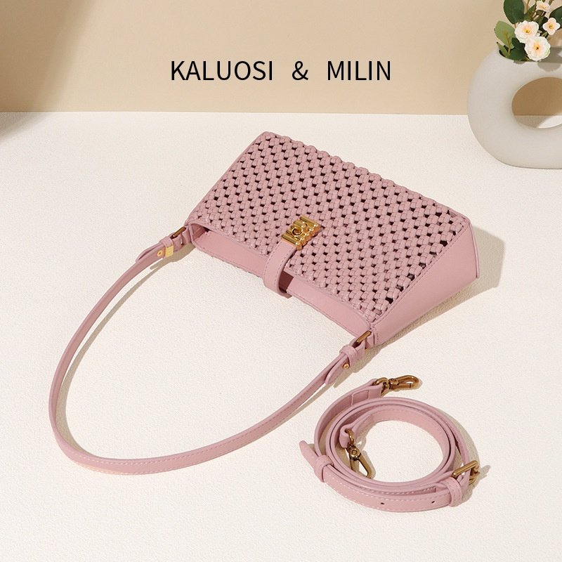 2026新款包包百搭气质手提包镂空编制PU质感单肩包潮流气质清新,箱包皮具/热销女包/男包,通用款女包,淘宝优惠券,粉丝福利购,淘宝优惠卷