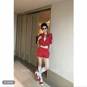 媛媛运动搭子新款时尚百搭运动风三杠时尚套装