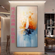 MHD手绘油画 一帆风顺客厅挂画抽象肌理感油画玄关画 橙帆破浪