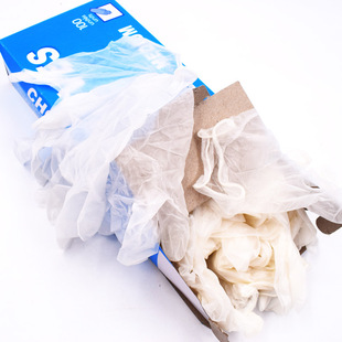 一次性乳胶手套防水家用餐饮厨房食品手套一元店两元店地摊货源