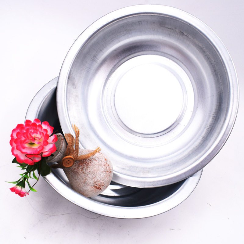 镀锌铁盆家用老式中号圆形29cm小铁盆可做赠品2元店货源地摊