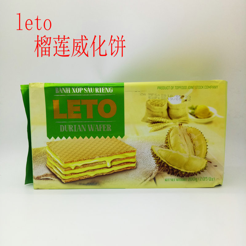 LETO榴莲味威化夹心饼干