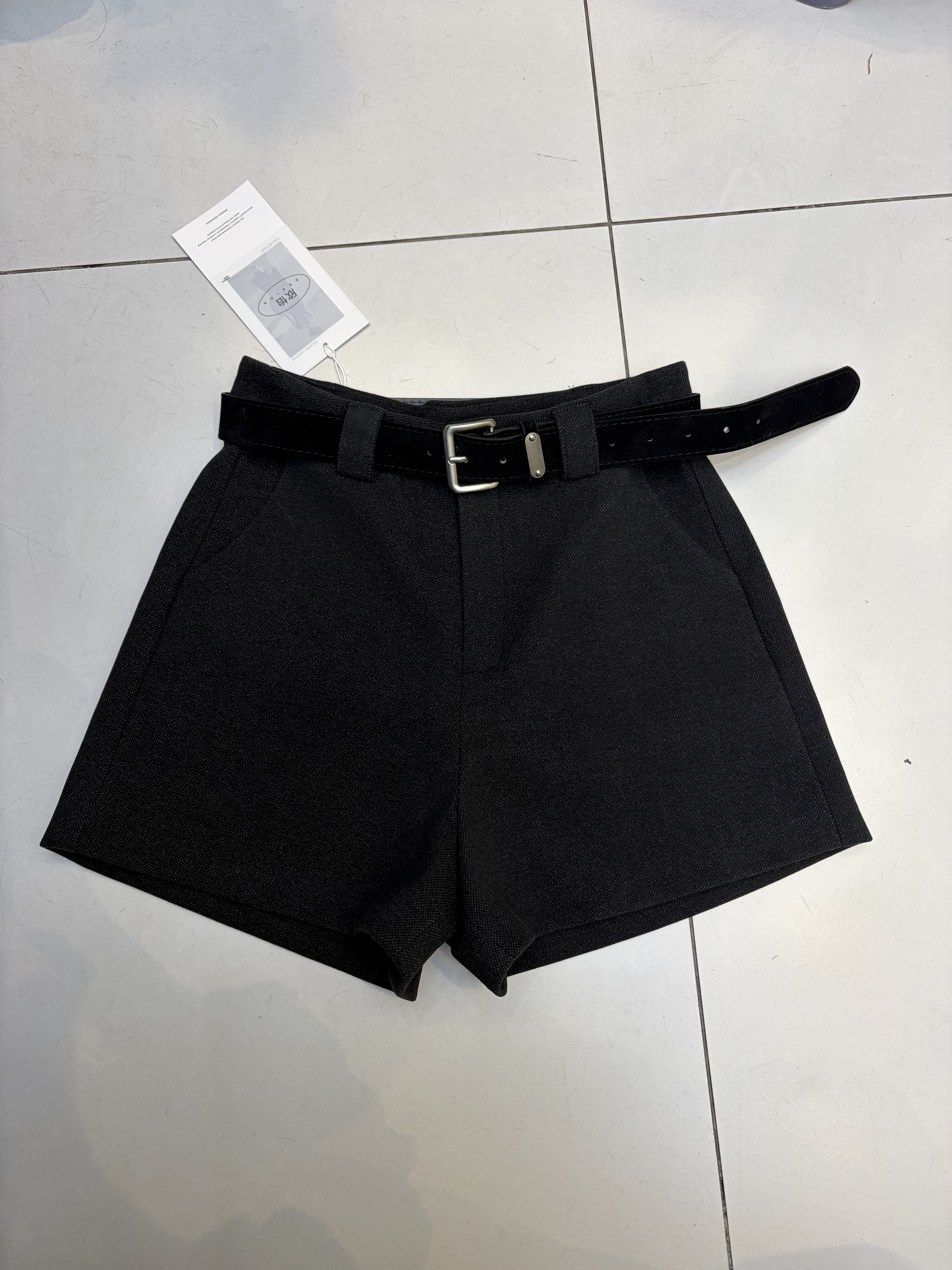 欣怡25858正品呢料短裤送腰带女2025冬新百搭显瘦洋气潮舒适通勤