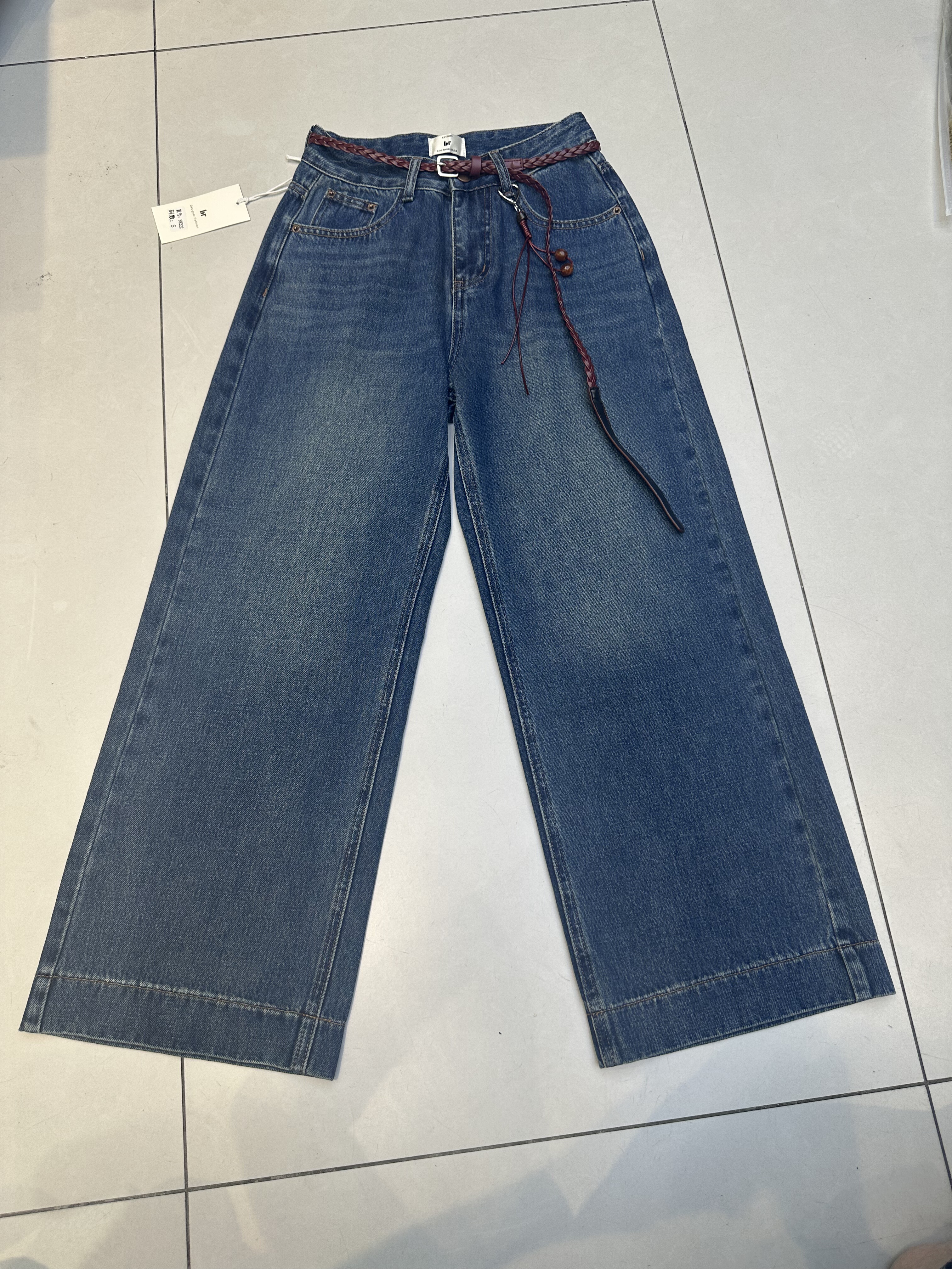 br98222正品牛仔裤2025秋装新款宽松九分直筒裤显瘦小个子洋气潮