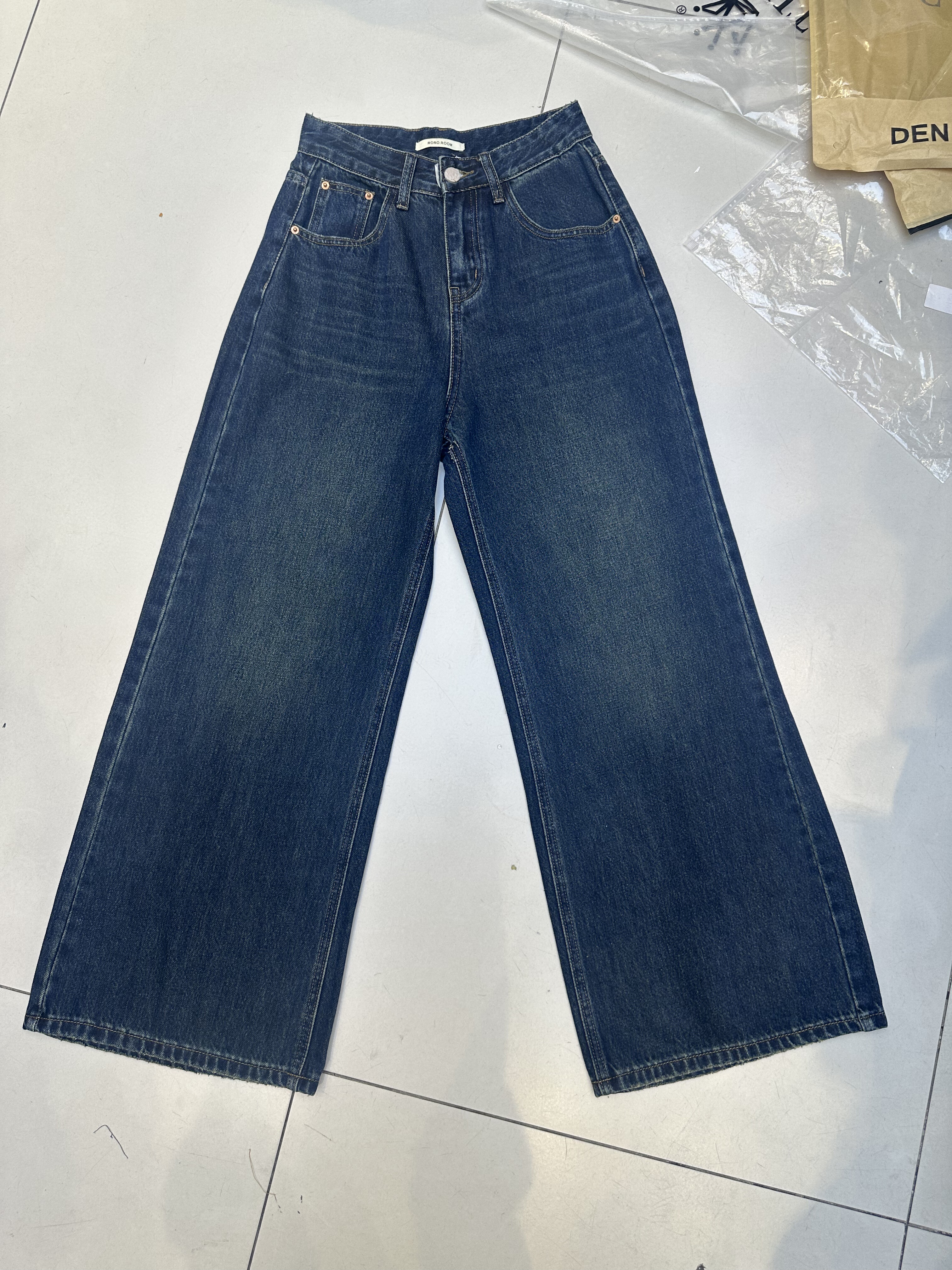 RORO.ROOM88002正品2025秋款新显瘦直筒牛仔裤宽松阔腿长裤舒适