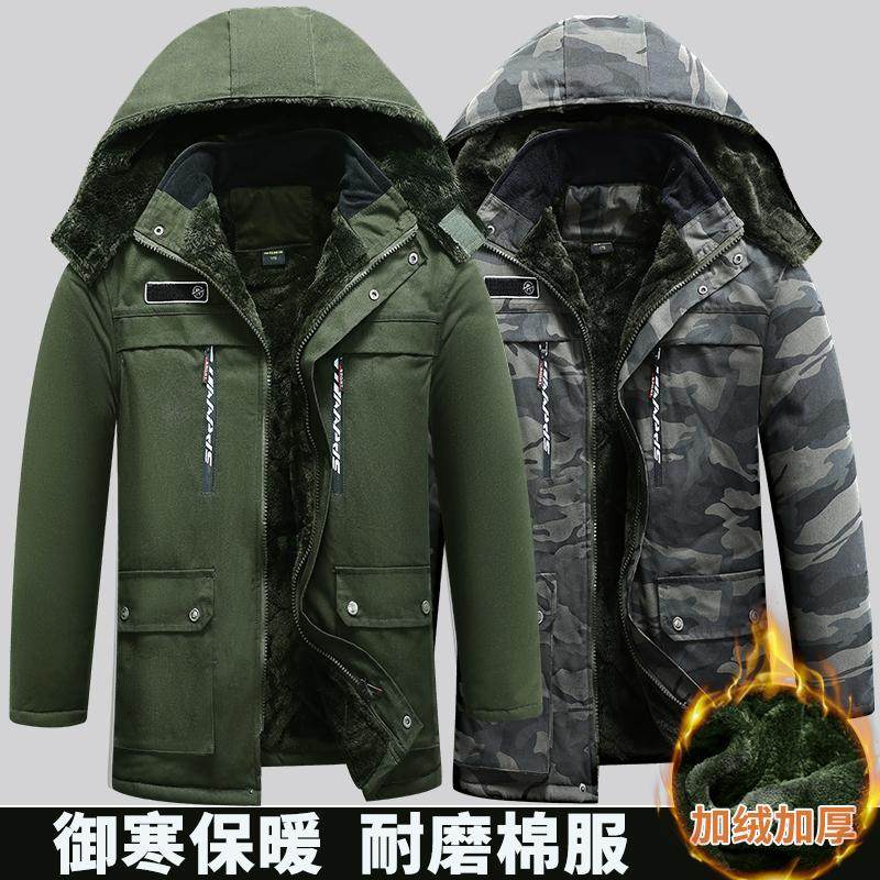 加厚冬季纯棉加绒可印字电焊可穿